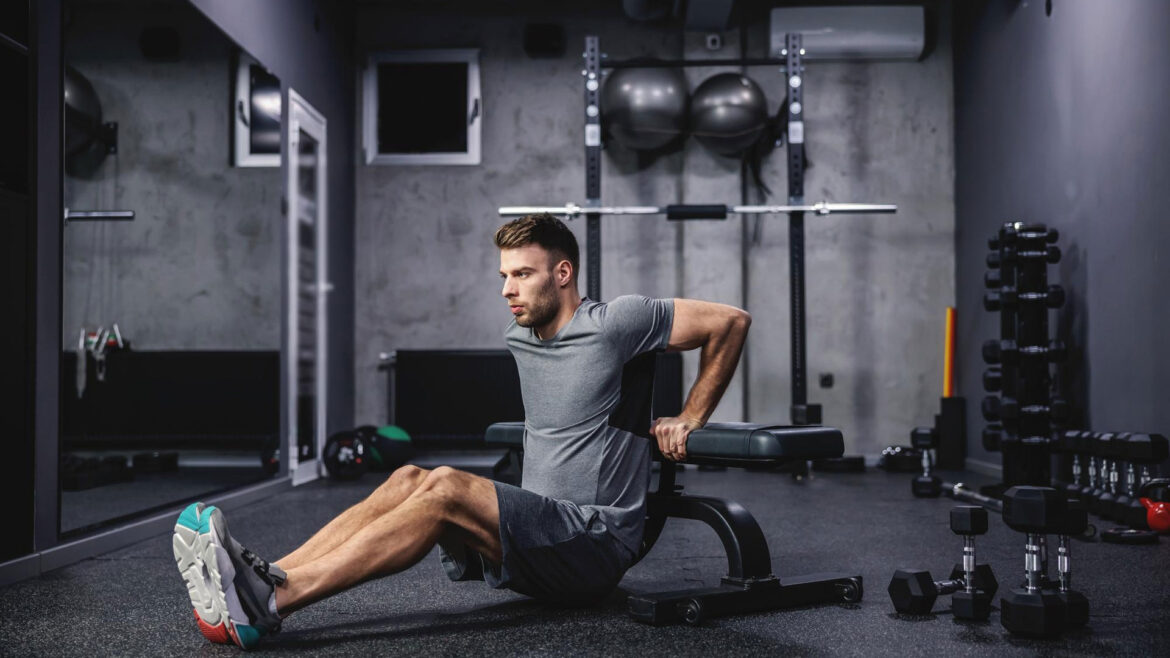 man working out at gym